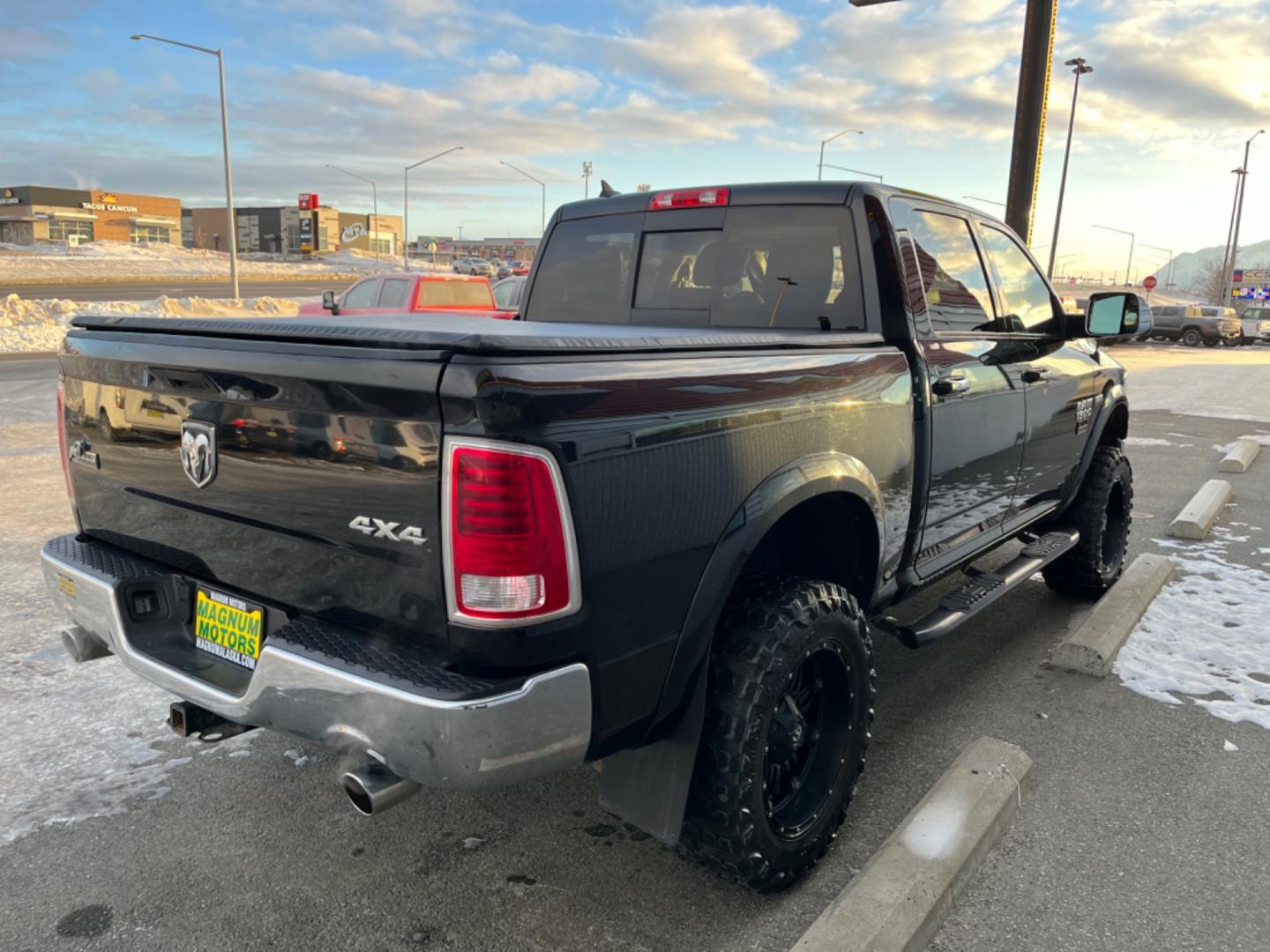 2017 Black /black leather RAM 1500 Laramie Crew Cab SWB 4WD (1C6RR7NTXHS) with an 5.7L V8 OHV 16V engine, 8A transmission, located at 1960 Industrial Drive, Wasilla, 99654, (907) 274-2277, 61.573475, -149.400146 - Photo#6